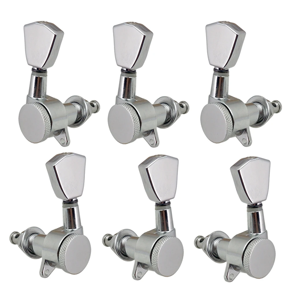 

6pcs 3L & 3R Electric Guitar Tuners Machine Heads Tuning Pegs (Silver)