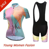women cycling set short sleeve mtb bicycle wear breathable cycling clothing bicycle wear clothes ropa de ciclismo para mujer