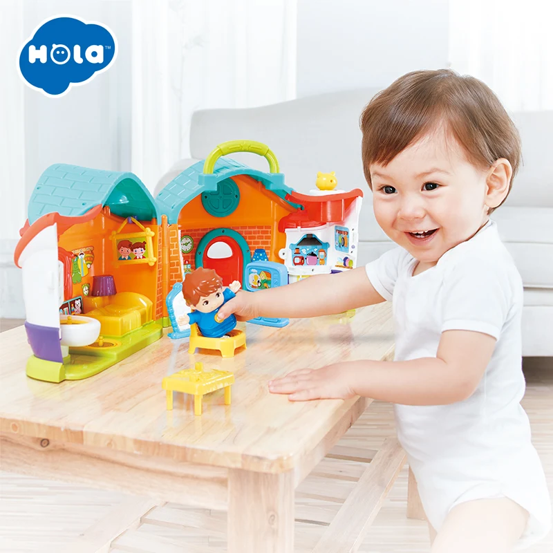HOLA TOYS 3128A модель дома Миниатюрный Кукольный домик с мебелью аксессуары игрушки