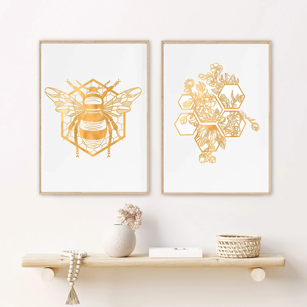 Забавные плакаты с пчелами HD принты холст живопись фермерский настенный