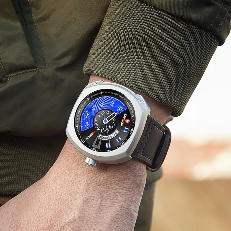 Оригинальные спортивные мужские часы военные кварцевые квадратные высокое