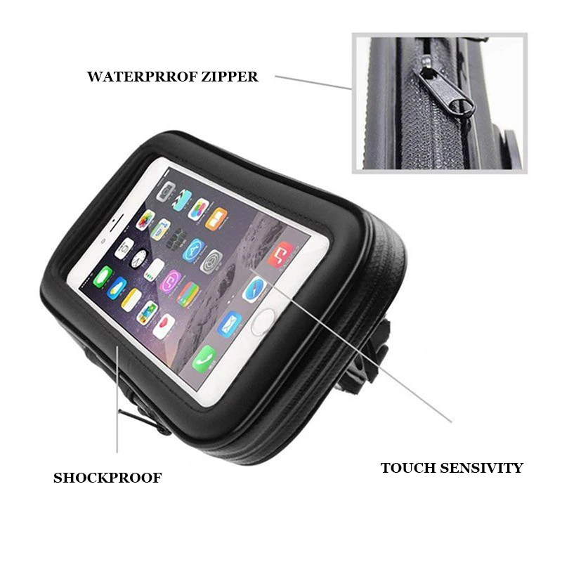 arvin waterproof motorcycle phone holder bag for iphone x 8 samsung s8 scooter handlebar case for 4 7 5 3 6 3 inch mobile phone free global shipping
