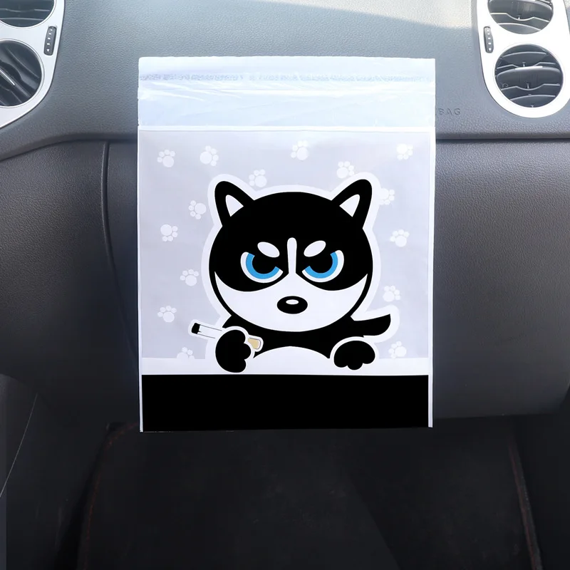 

15 Pcs Car Trash Bag Sticky Environmentally Friendly Car Trash Can In-Car Disposable Bag Car Storage Bag Hanging Creative