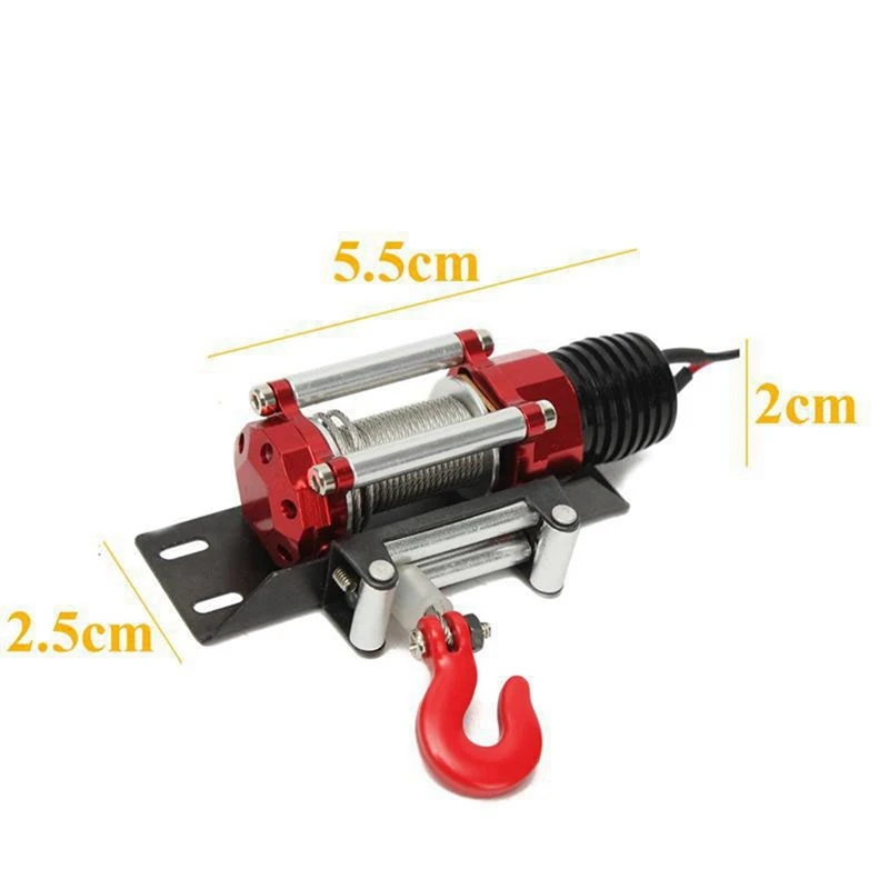 

1 Set Electric Metal Winch for SCX10 D90 & 4Pcs Heavy Brass 12mm Wheel Hex Wheel Hub Extended Adapter