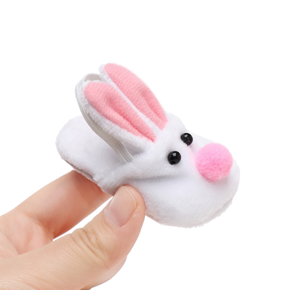 1 пара новых детских носков игрушка обувь милые белые войлочные тапочки с