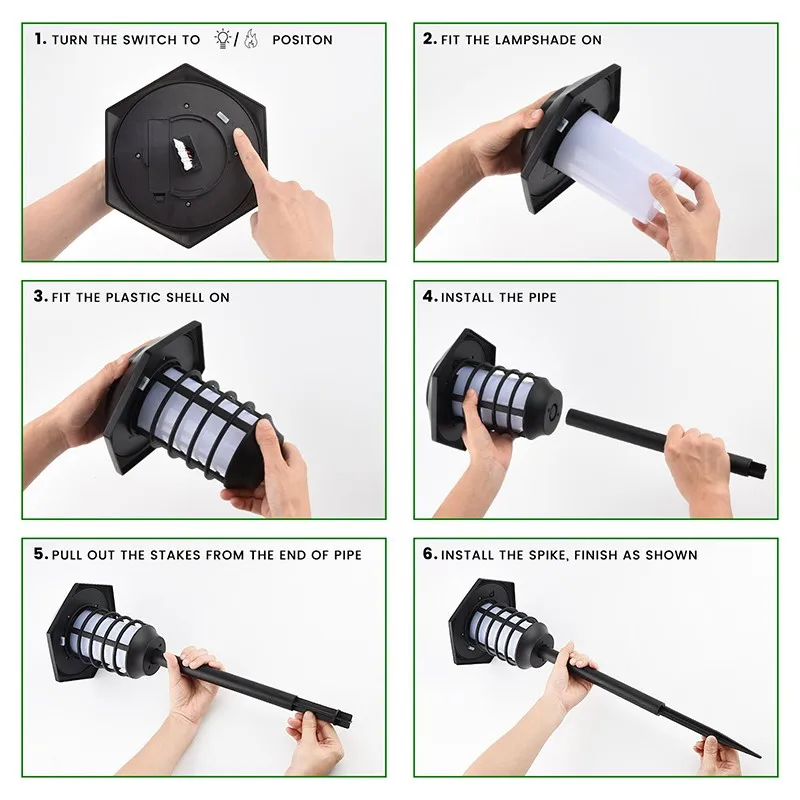 

48LED 66LED Solar Flame Torch Light Flickering Waterproof Garden Decor Landscape Lawn Lamp Path Lighting Outdoor Light