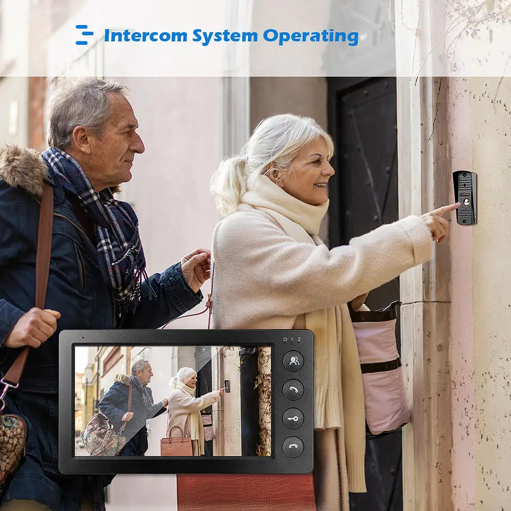 Видео дверной звонок видеодомофон для квартиры 7 дюймов проводной монитор