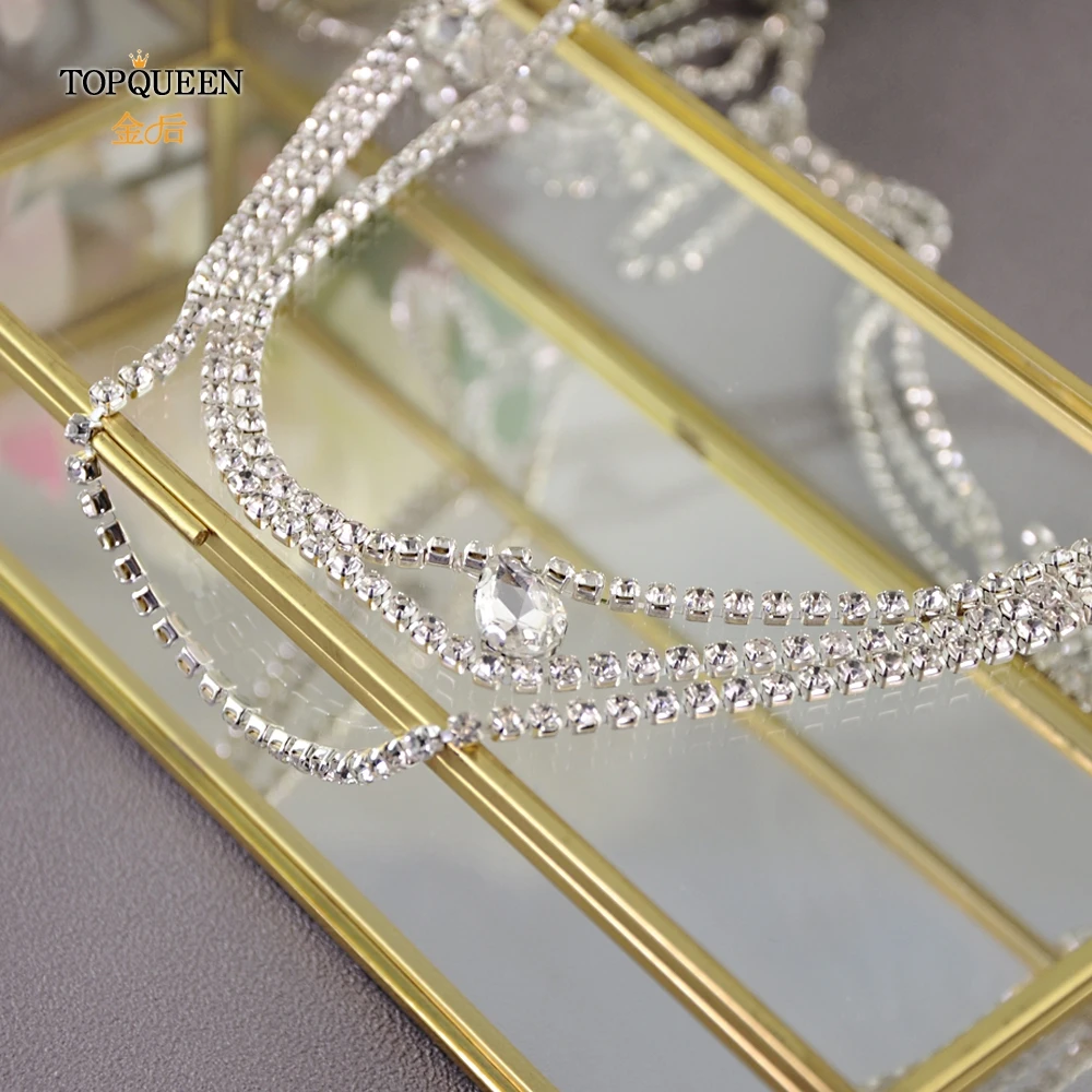 

TOPQUEEN G01 Luxury Crystal Bling Bling Beaded Bridal Wraps Beading Tassel Wedding Shawl Jacket Bolero Bridal Wrap Wedding Wrap