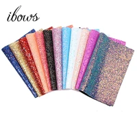 ibows 22cm30cm glitter synthetic leather fabric chunky glitter fabric party wedding decorations for diy hairbows bags materials