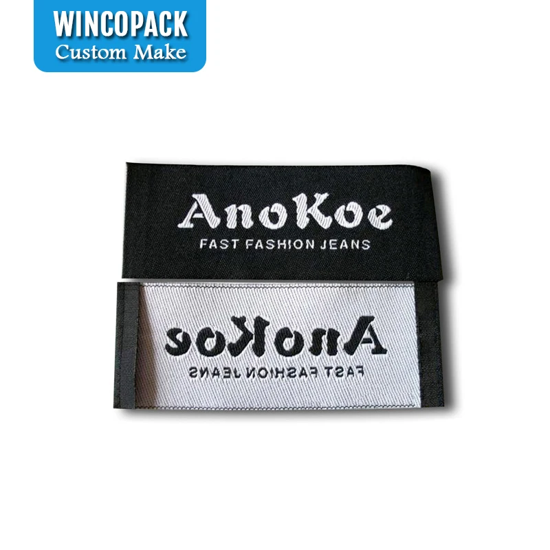 

Factory Direct Custom Made Clothing Woven Labels Neck Tags WL023