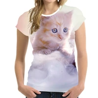 new animal cat pattern 3d printing menswomens top t shirt summer fashion casual street harajuku wild loose oversize xxs 6xl