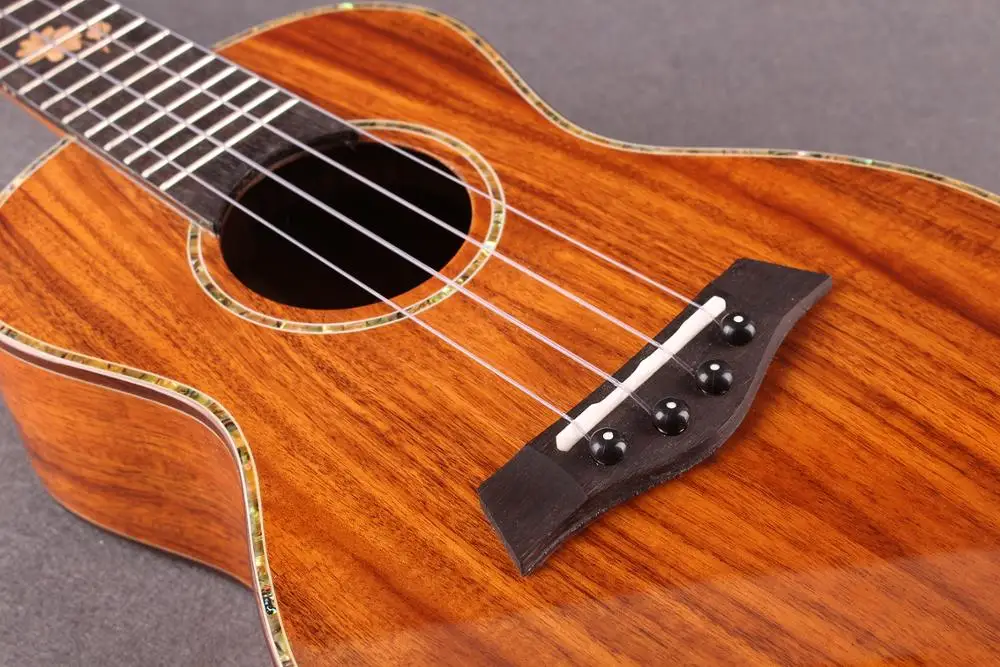 Однотонная укулеле для концерта и тенора древесина КоА акации 4 струны гитара с