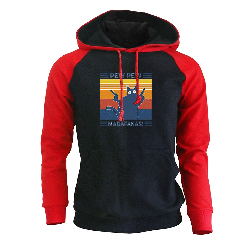 

Men's Loose Casual Hoodie Fleece Long Sleeve Pullover Hip Hop Streetwear Cartoon Anime Print Hooded Sweatshirt Colorblock Top