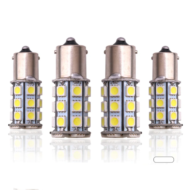 4 шт. 5050 1156 BA15S 27SMD Белый светодиодный лампа P21w R5W R10W 1157 светодиодный лампы сигнала поворота Фары заднего хода автомобиля светильник Хвост Парковка