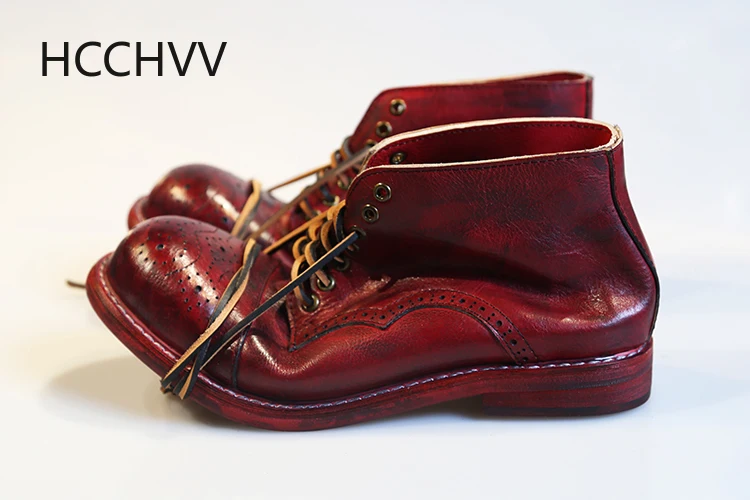 Мужские и женские кожаные ботинки в стиле Ретро|Мотоциклетные ботинки| |