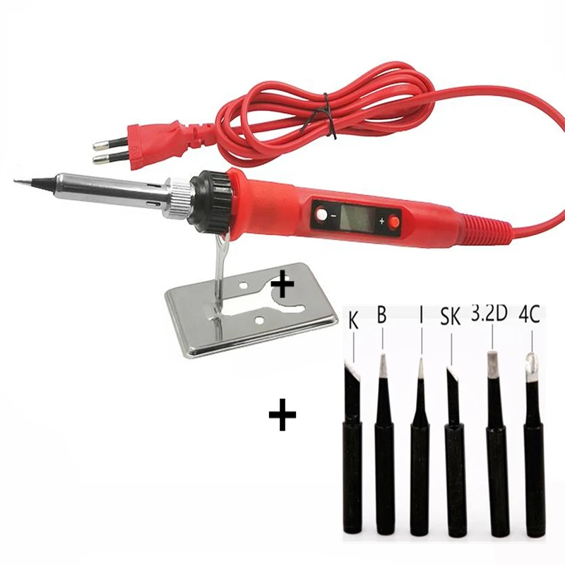 Электрический паяльник 220 в 80 Вт с регулируемой температурой наконечниками 900M-T