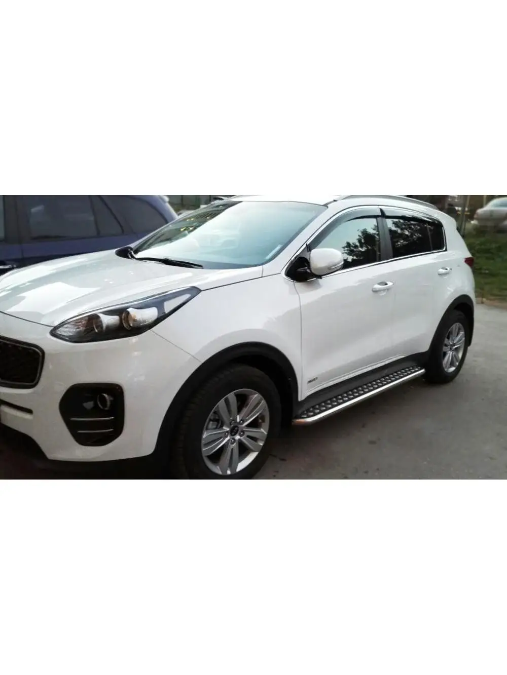 Running boards stainless steel for Kia Sportage 4 2016+|Буксиры и подвесные подножки| |