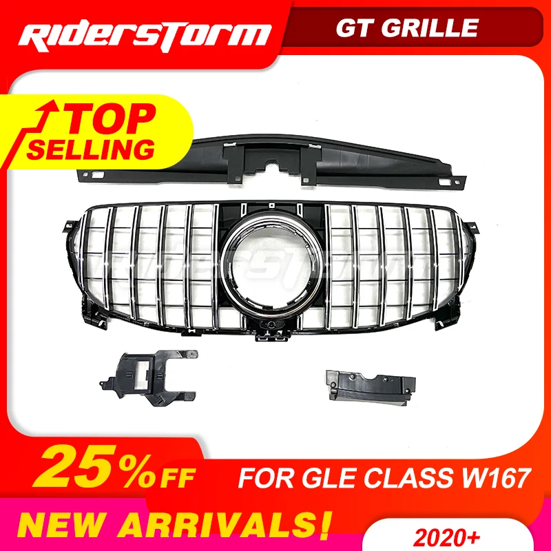 

GT Style Grill For mercedez benz 2020 GLE W167 model cross-country GLE w167 without camera Sport front GT racing grill for GLE