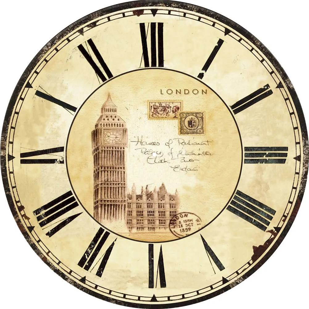 Настенные часы с римскими цифрами большие Шебби шикарные на батарейках в