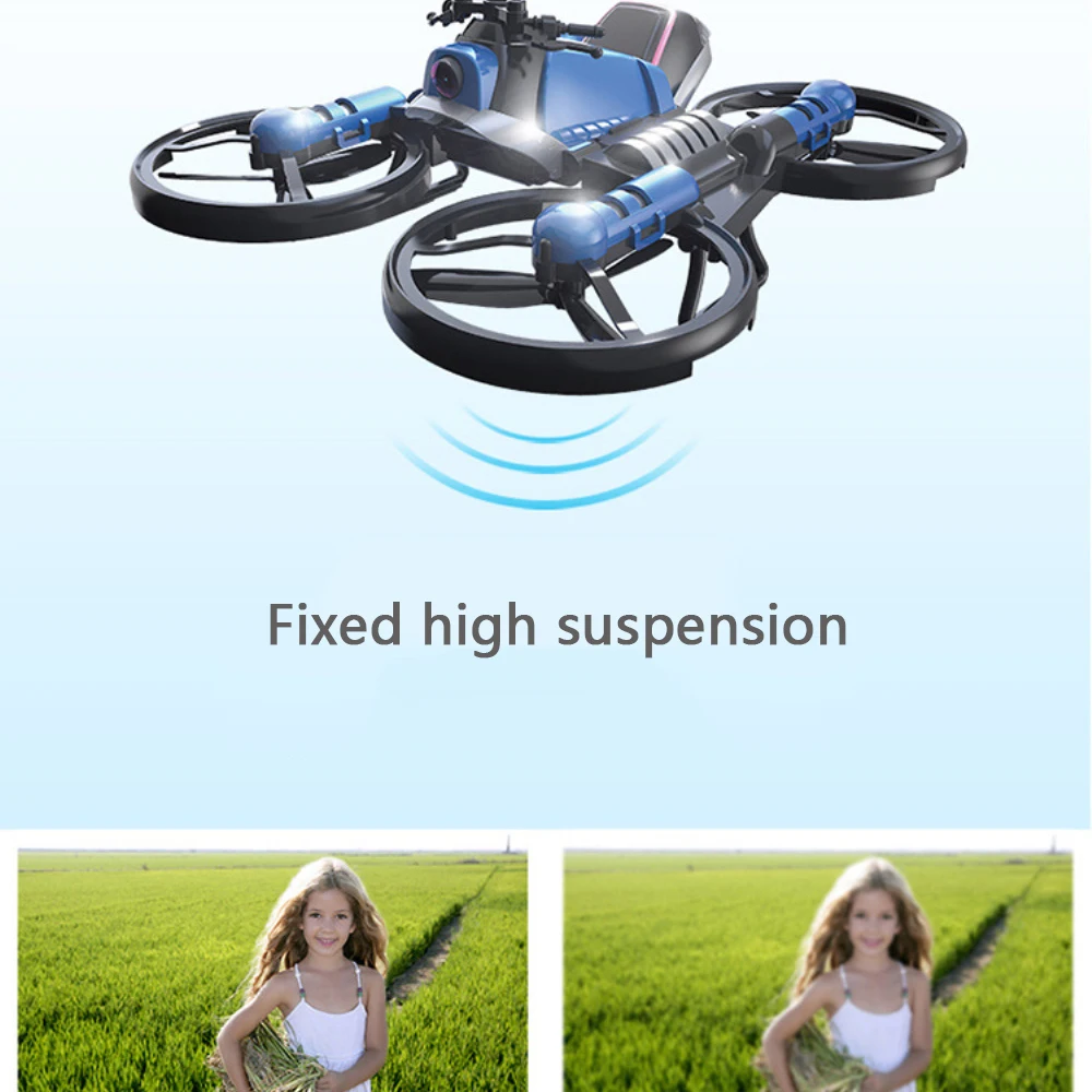 Радиоуправляемый квадрокоптер 2 в 1 Wi Fi FPV HD камера режим удержания высоты