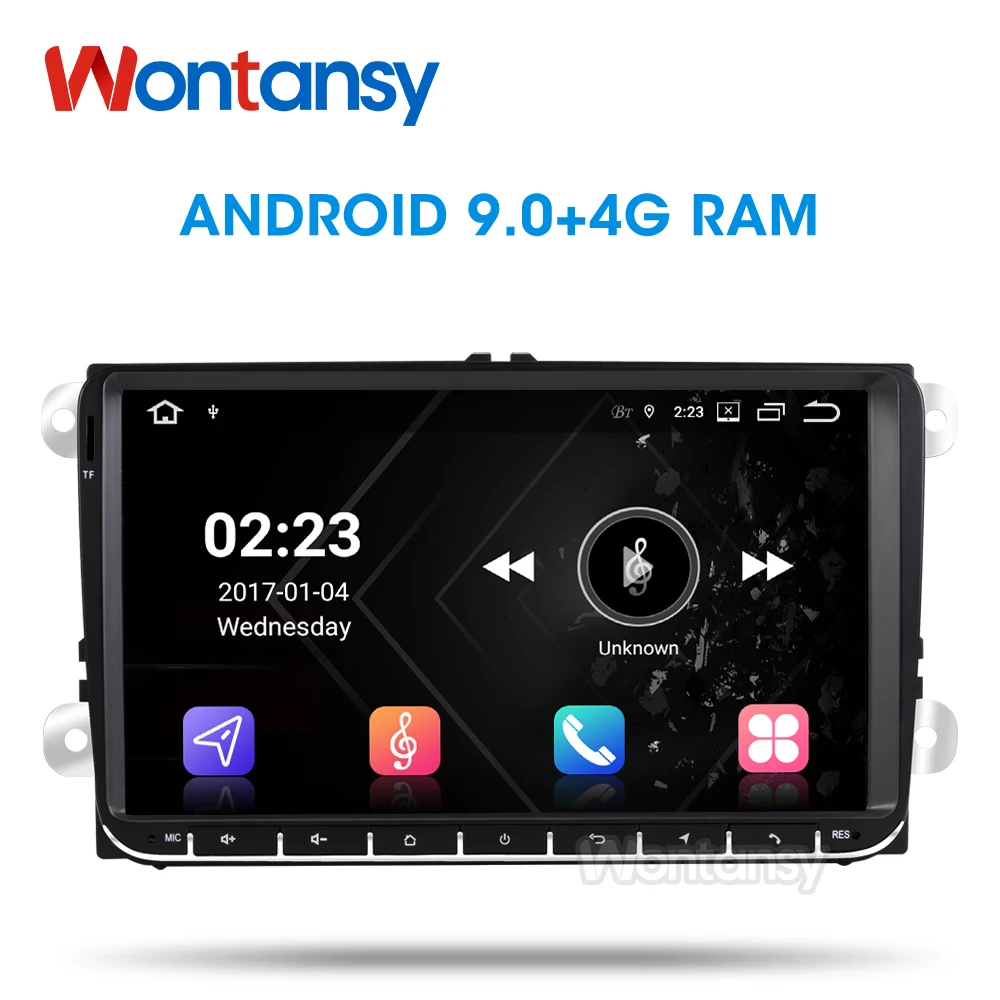 9 ''Супер надежный автомобильный DVD радио плеер для polo tiguan skoda dvd PX6 Android 0 |