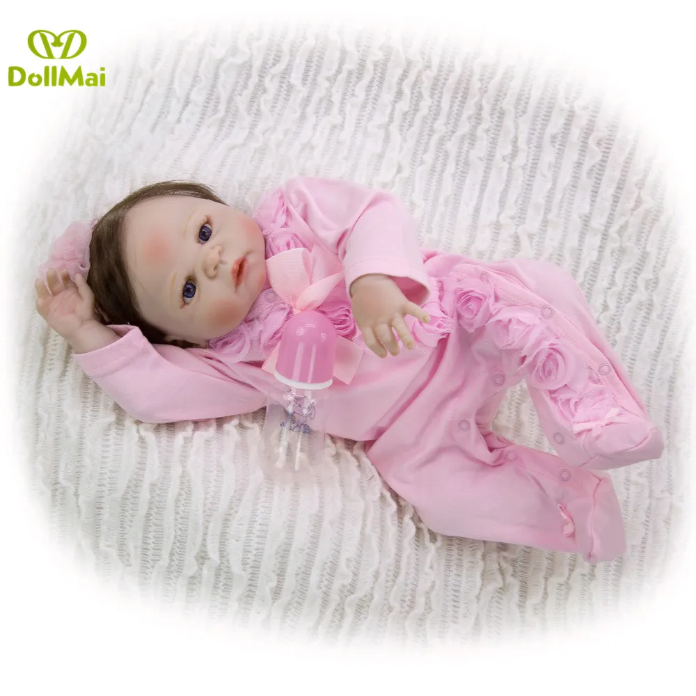 Кукла новорожденная силиконовая Детская кукла младенец для купания с