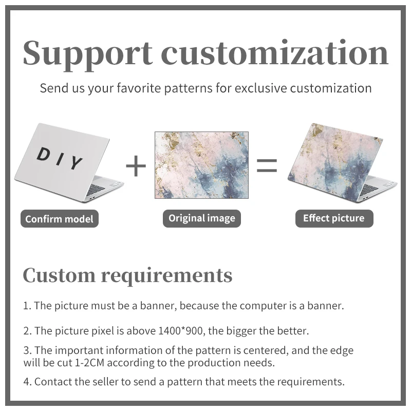 Наклейки для ноутбука с мраморной обложкой чехол из ПВХ простота 11 6 дюйма 13 3 14