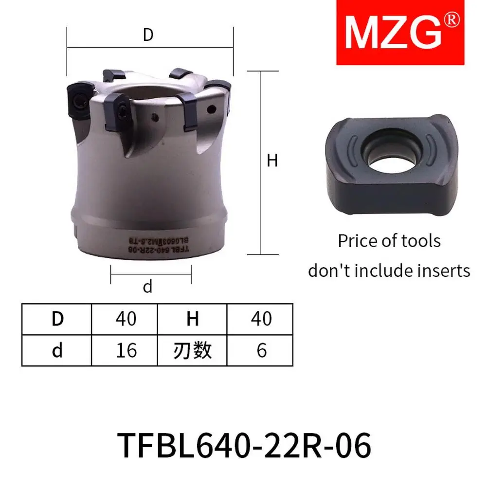MZG Fast Feed TFBL Mill Cutter CNC Machining Double-sided Four-corner BLMP 0603 Inserts Milling Tool Holder | Инструменты