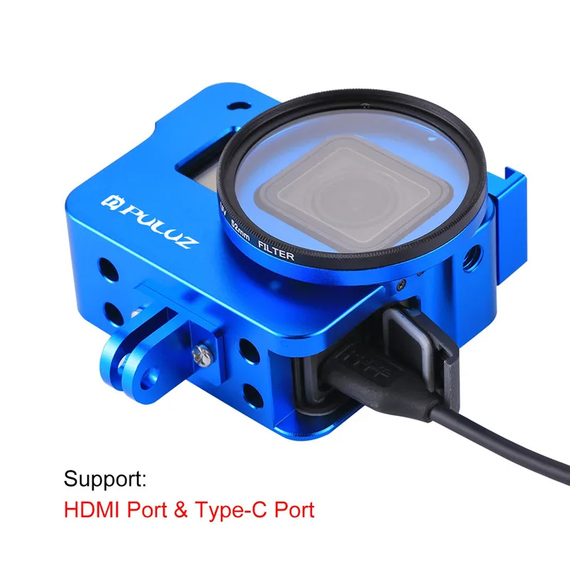 Стандартная защитная рамка чехол для GoPro Прочный с 52 мм УФ фильтром объектива