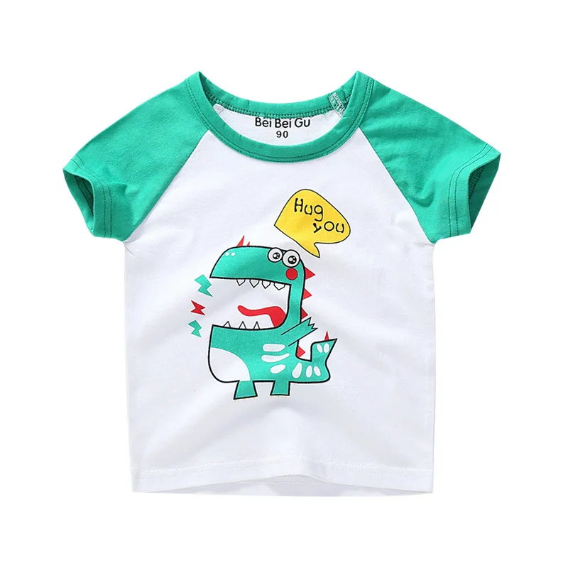 10 INPEPNOW/детская футболка для мальчиков, коллекция года, футболка для мальчиков и девочек с принтом динозавра, топы с рисунками, Детская футболка, одежда для детей возрастом от 5 до 14 лет - Цвет: 10