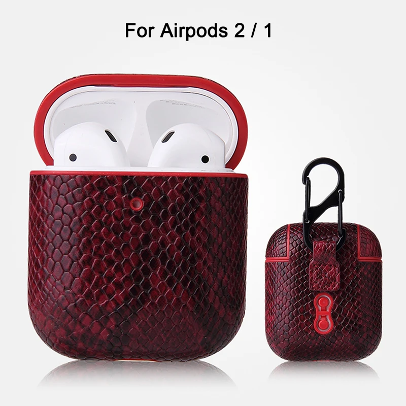 Red airpods 2 1 Отличный кожаный чехол для Airpods Pro 3 2 1 противоударный чехол для Air pods 3 Pro защитный чехол для Apple Airpods Pro correa - Цвет: Red airpods 2 1