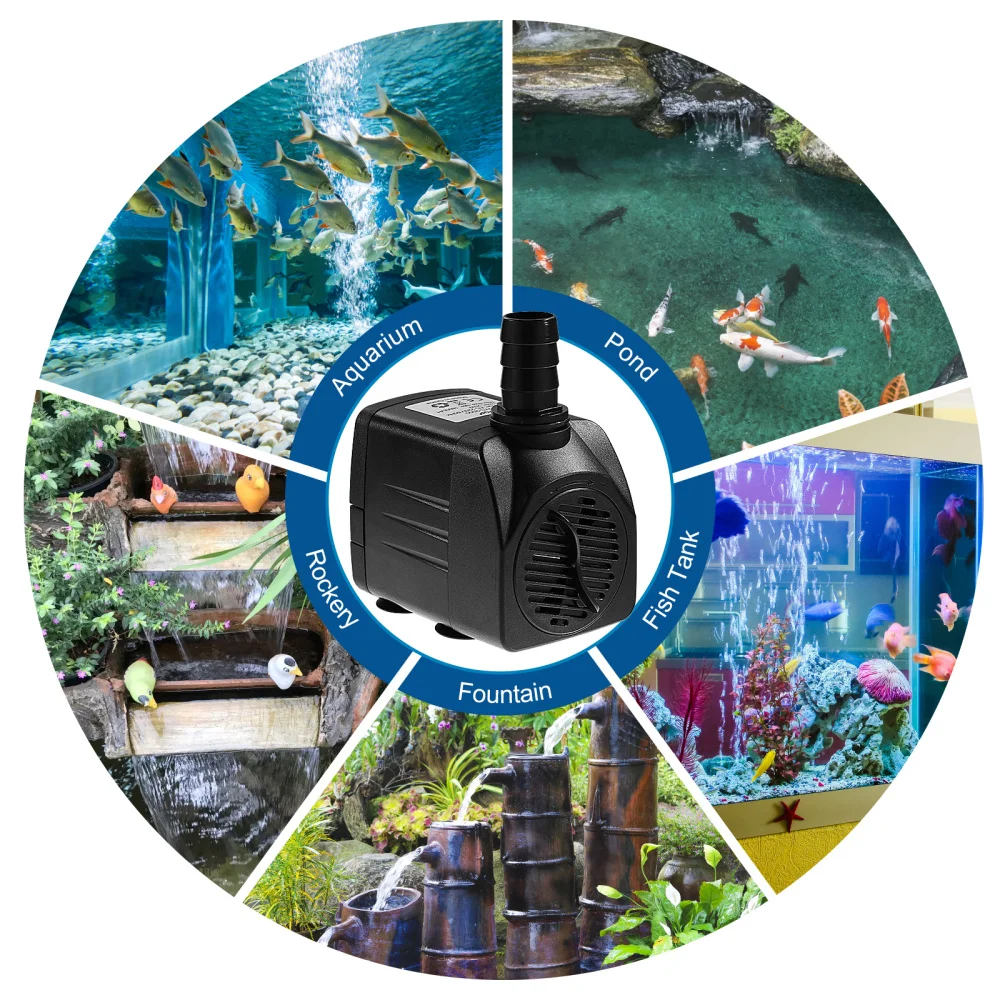 

POPETPOP 25W Water Pump with 1800L/H Max Flow Rate 2m Max Lift Height Compact Powerful Fountain Pump