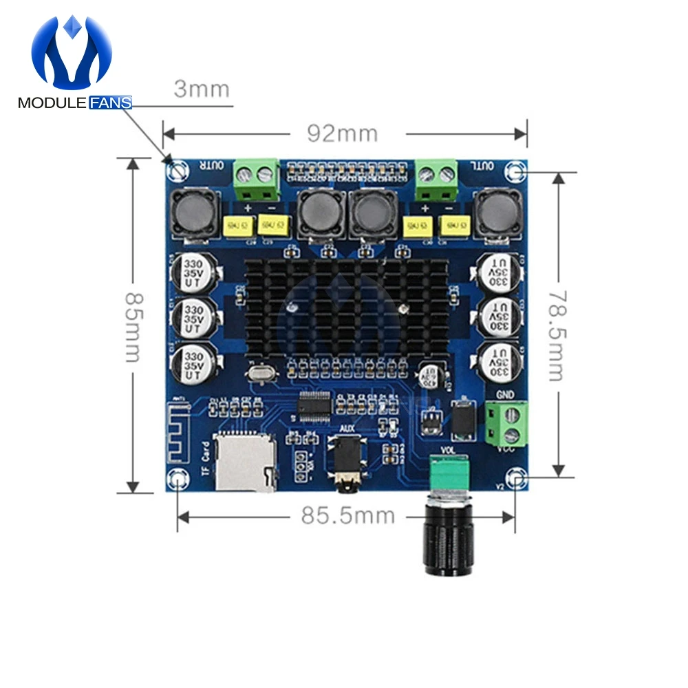 Bluetooth усилитель TDA7498 аудиоплата 2x50 Вт цифровой стерео модуль питания с поддержкой