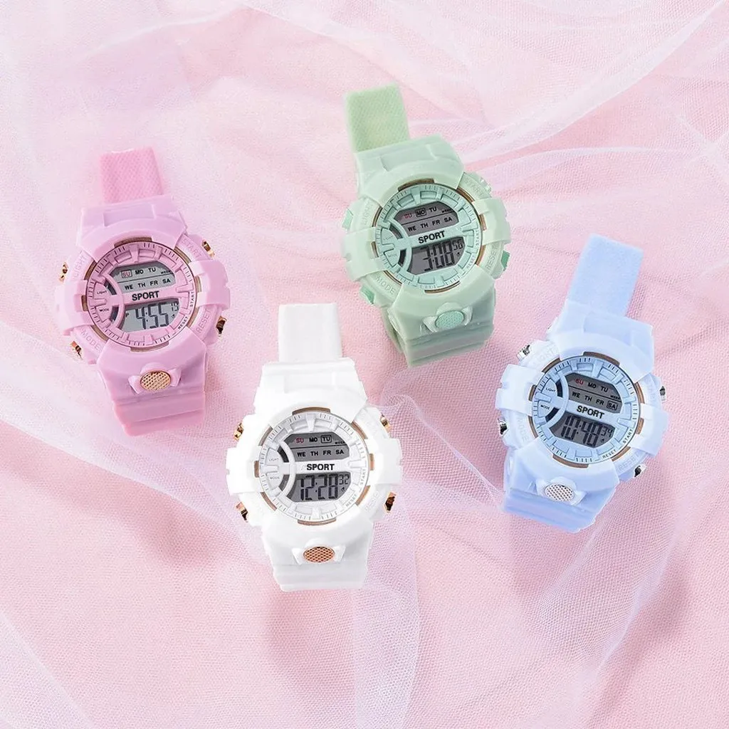 

New Digital Sport Watch for Girl Boy Sweet Candy Style Wrist Watch Sport Electronic Watch relogio reloj mujer z