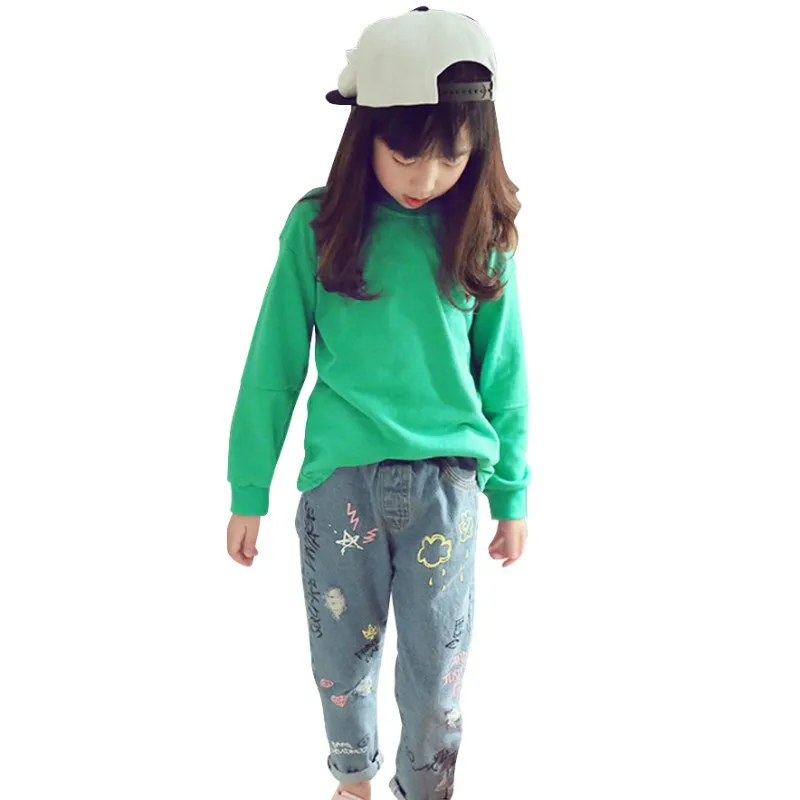 Джинсы с дырками для мальчиков и девочек сезон весна лето осень коллекция 2018 года