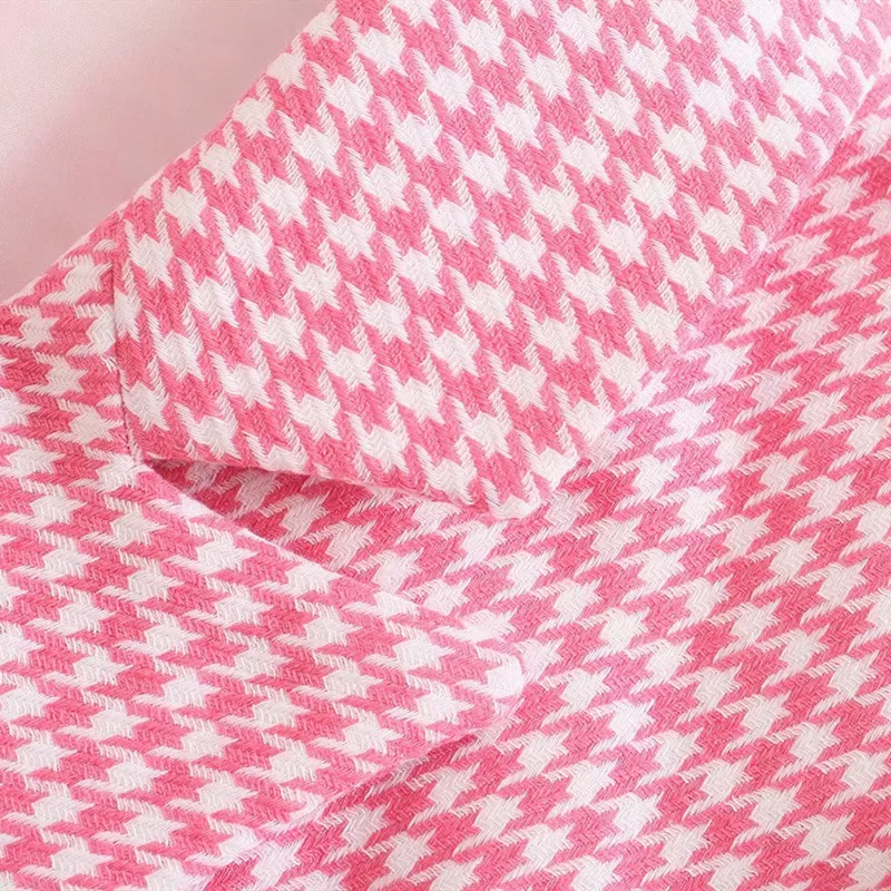 

2021 ZA summer new women's fashion slit Plaid slim casual suit jacket RA 7808160 7808/160