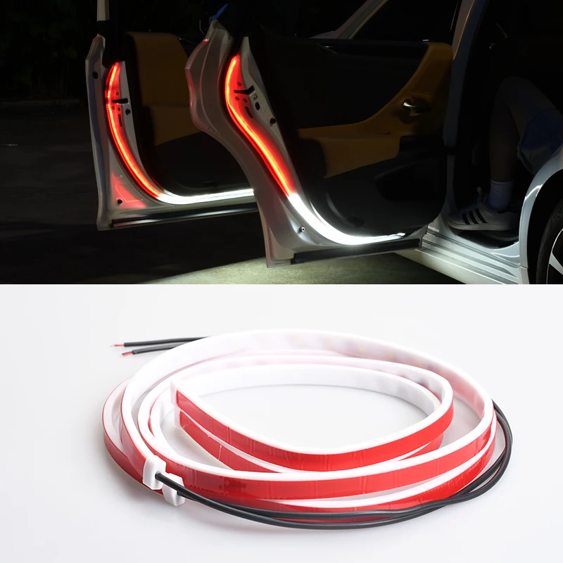 

RGB Car Door Opening Warning Light LED Strip 120Cm 12V Flowing Anti Collision Safety Welcome Lamp Led Ambient Lights For Car