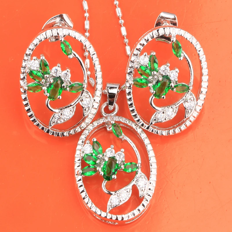 Разноцветные серебряные Ювелирные наборы в форме цветка морганит серебро серьги