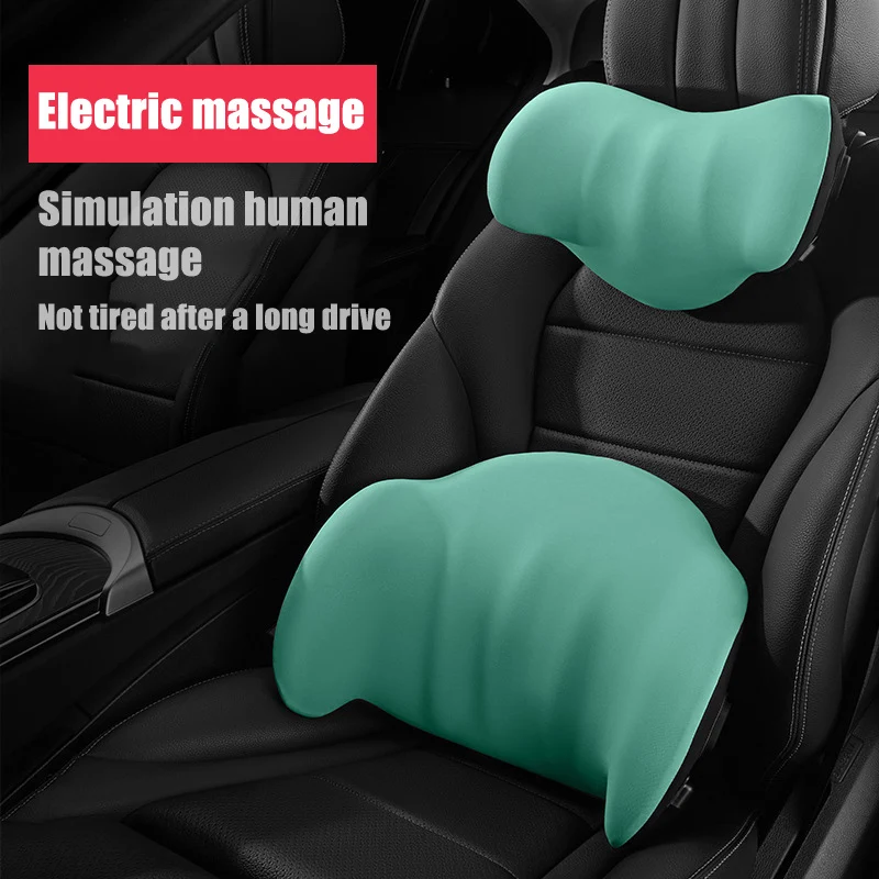 Car Cervical Spine Massage Pillow Lumbar Cushion Auto Seat Neck Relax Head Waist Support Memory Foam Car Headrest Back Cushion