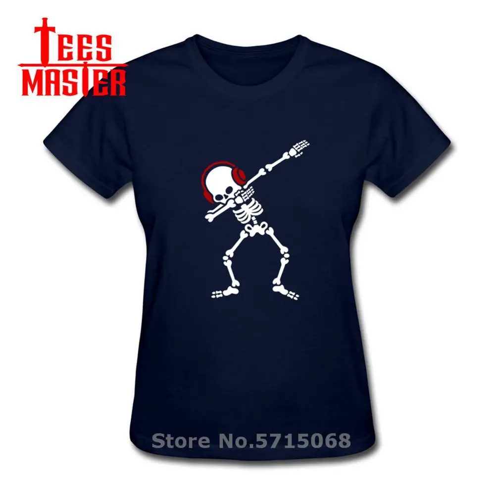 Skelton Dab Футболка женская Dabben наушники музыка футболка рок-н-ролл Camiseta короткий