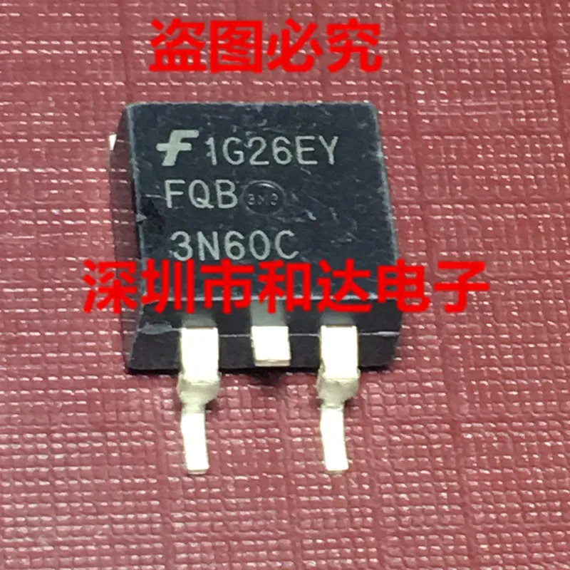

5 шт. FQB3N60C TO-263 600V 3A
