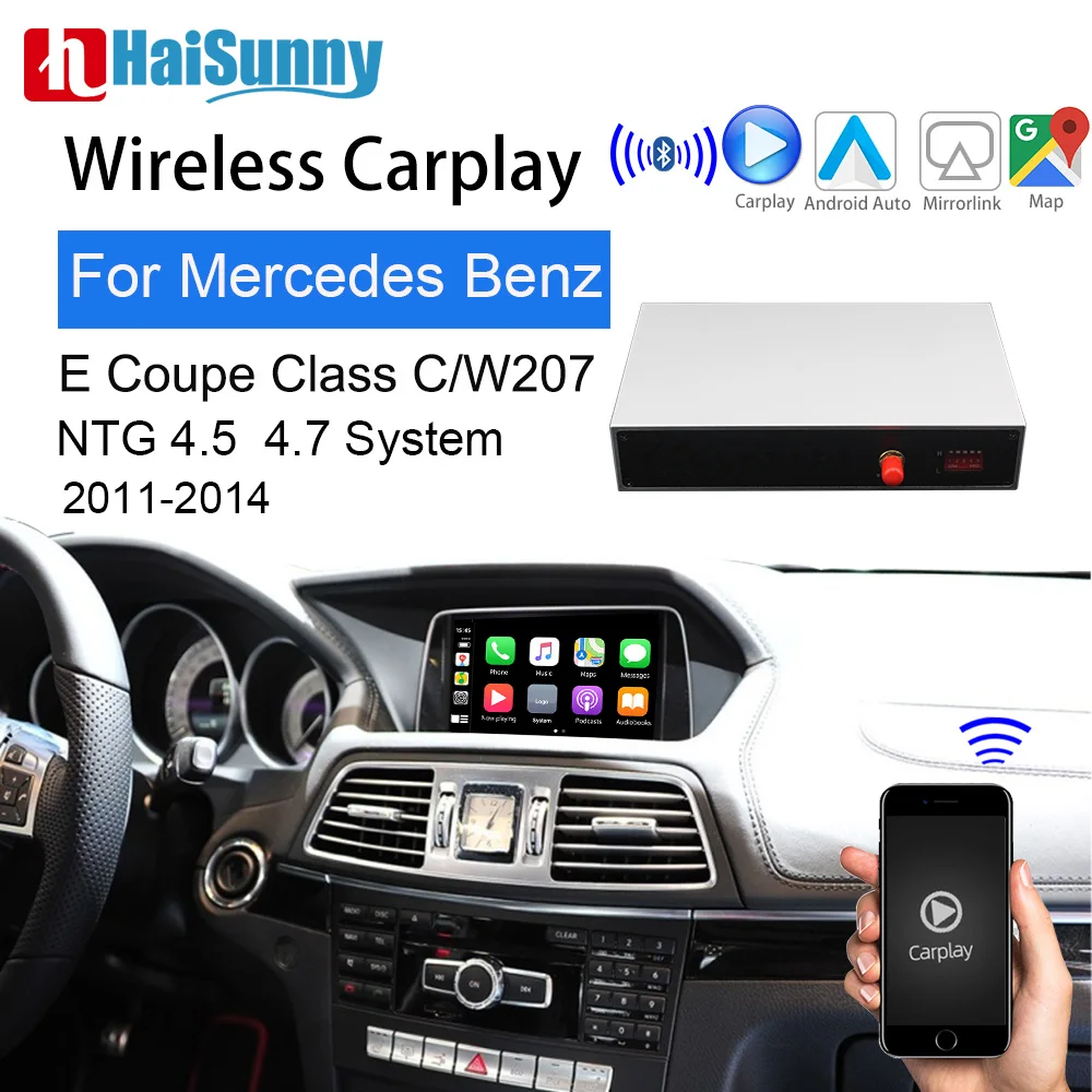 Беспроводной Carplay для Mercedes E COUPE C207 W207 2011 14 NTG 4 5 7 поддержка смарт Мультимедиа