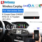 Беспроводной Carplay для Mercedes E COUPE C207 W207 2011-14 NTG 4,5 4,7, поддержка смарт-Мультимедиа экрана Android автоматическая камера заднего вида