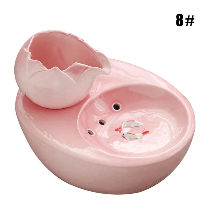 Cat Ceramic Water Fountain Automatic Pet Drinking Fountain Quiet Electric Automatic Circulation System Water Dispenser P7Ding