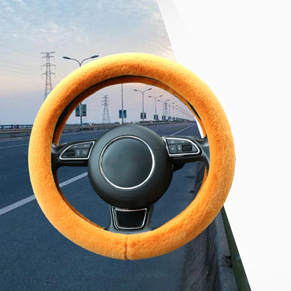 

CR Plush Car Steering Wheel Covers 1Pc Steering Wheel Cover Plush Winter Universal Plush Car Steering Wheel Cover For Truck
