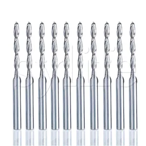 5 шт. 2 мм Диаметр карбида ЧПУ фрезы 22 мм концевые фрезы Сферический нос спиральные фрезы