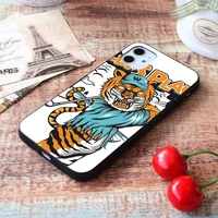 For iPhone Tiger Golfer Soft TPU Border Apple iPhone Case