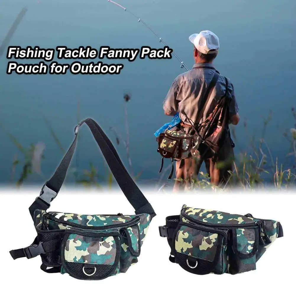 

Fishing Bag Stain Resistant Multipurpose Canvas Large Capacity Fishing Tackle Fanny Pack Pouch for Outdoor