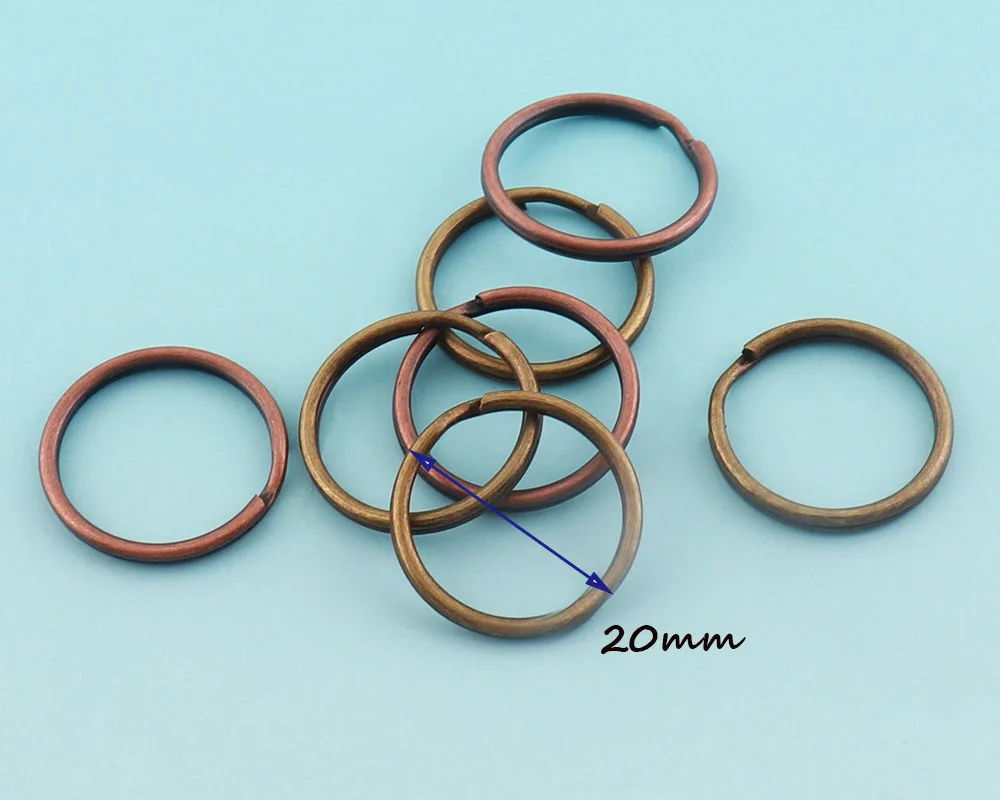 

Copper/Brass Keyrings 25mm Round Jewelry rings Metal Split Rings for Key Chain Jump rings Wholesale Key Lanyard Findings
