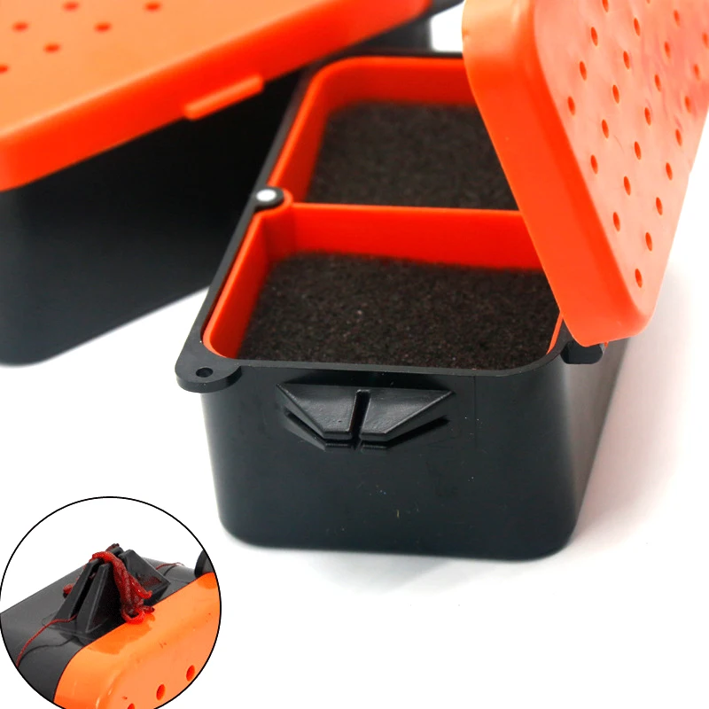 Многофункциональный 2 отделения рыболовный ящик 9 7*5 8*4 5 см ПВХ червь земляной